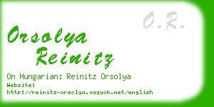 orsolya reinitz business card